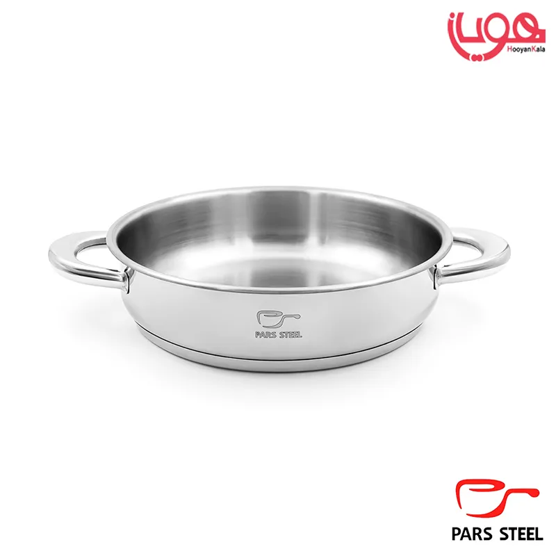 تابه پارس استیل سایز 28 دو دسته کف سه لایه