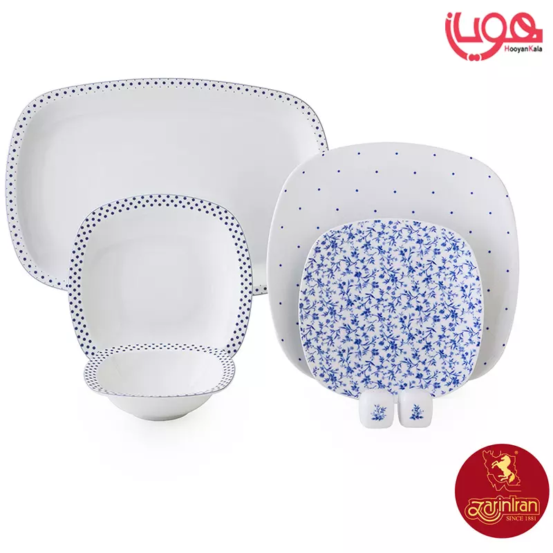 سرویس چینی زرین کواترو طرح ورنیکا 6 نفره 27 پارچه