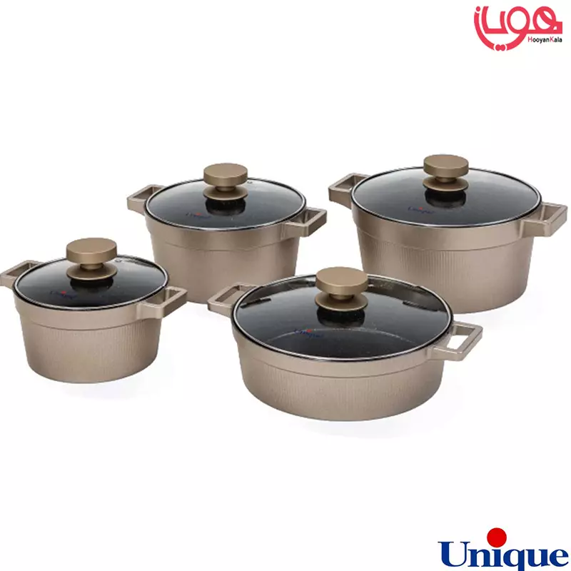 سرویس قابلمه 8 پارچه گرانیتی بژ دیاموند 8503 یونیک