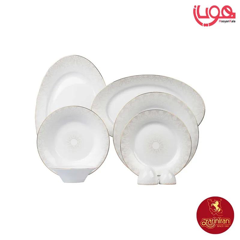 سرویس سریر سپید چینی زرین شهرزاد 6 نفره 35 پارچه